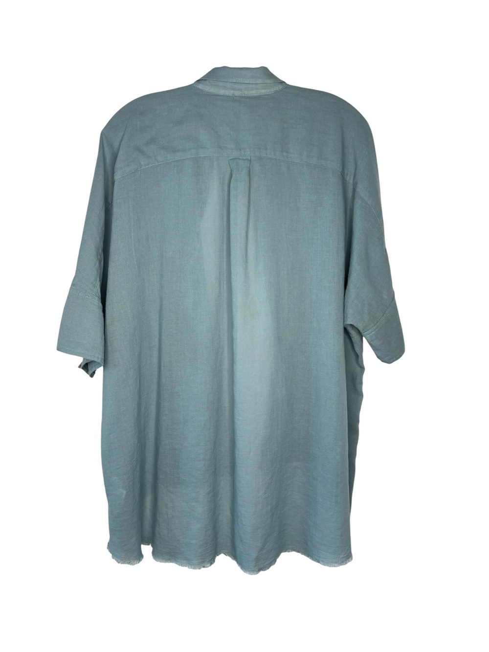 Free People We The Free ‘Made For Sun’ linen oversized shirt faded denim, Small - Picture 5 of 8